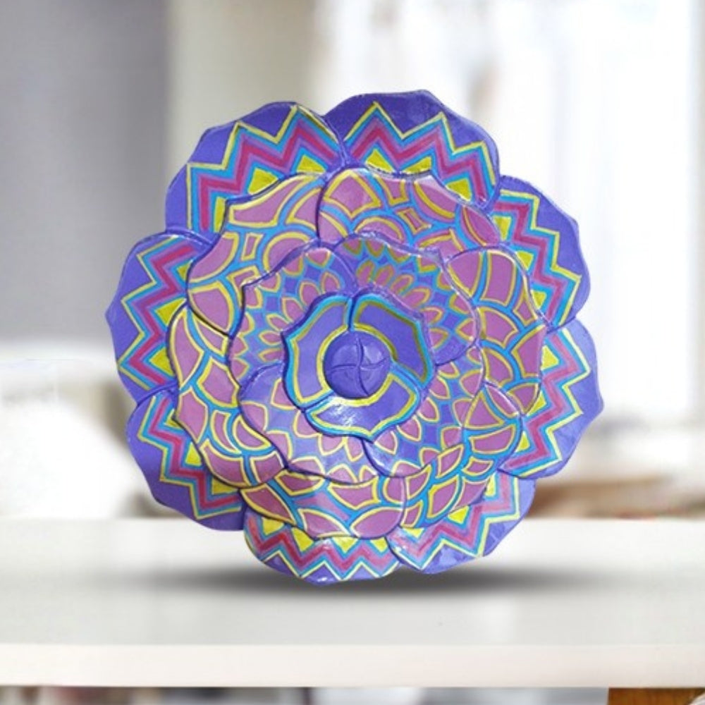 Rosalina purple floral edge decorative plate
